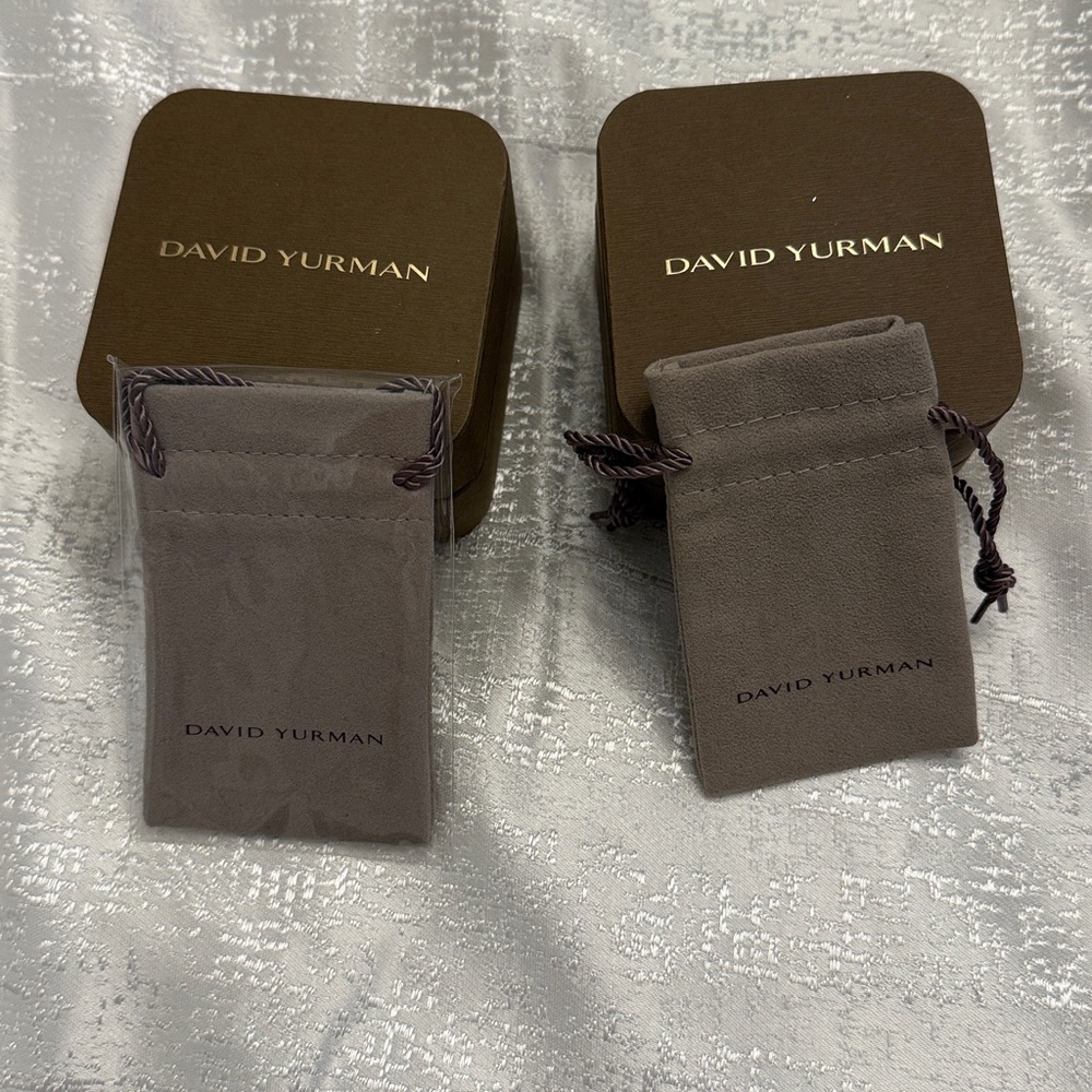 David Yurman Brown Jewelry Boxes and Pouches Set - Picture 2 of 4